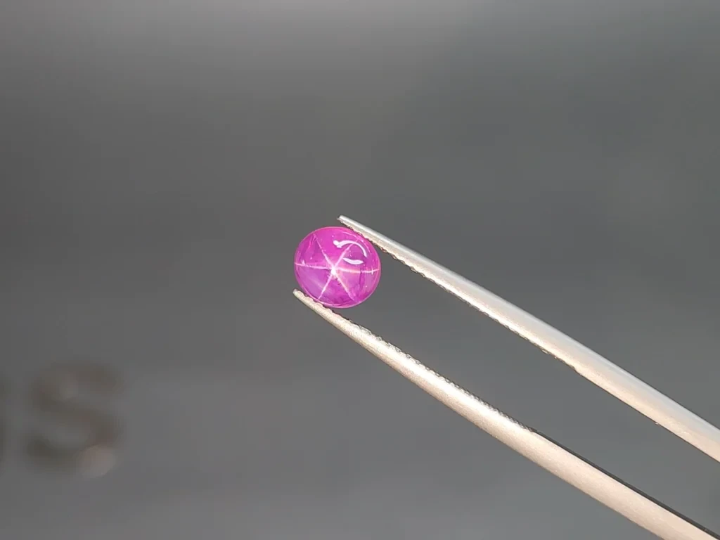 Unheated star ruby cabochon cut 2.05 carats, Mozambique Image №5