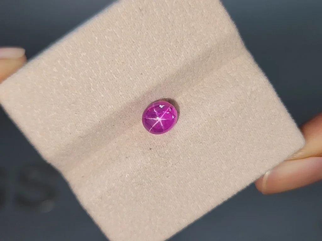 Unheated star ruby cabochon cut 2.05 carats, Mozambique Image №6