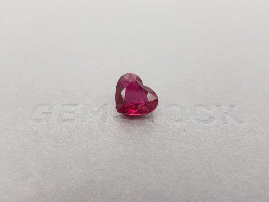 Heart cut rubellite from Nigeria 4.71 ct, GFCO Image №1