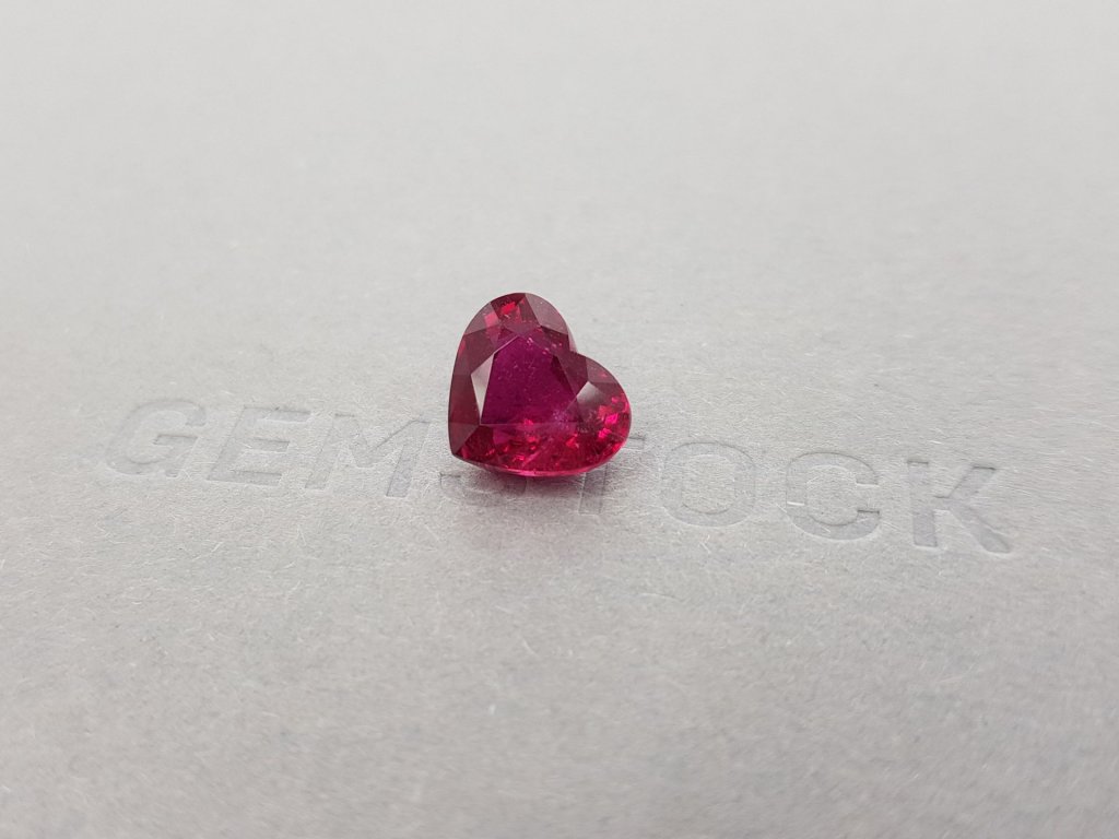 Heart cut rubellite from Nigeria 4.71 ct, GFCO Image №2