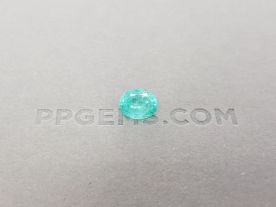 Neon blue Paraiba tourmaline, 2.11 ct oval cut, GIA photo