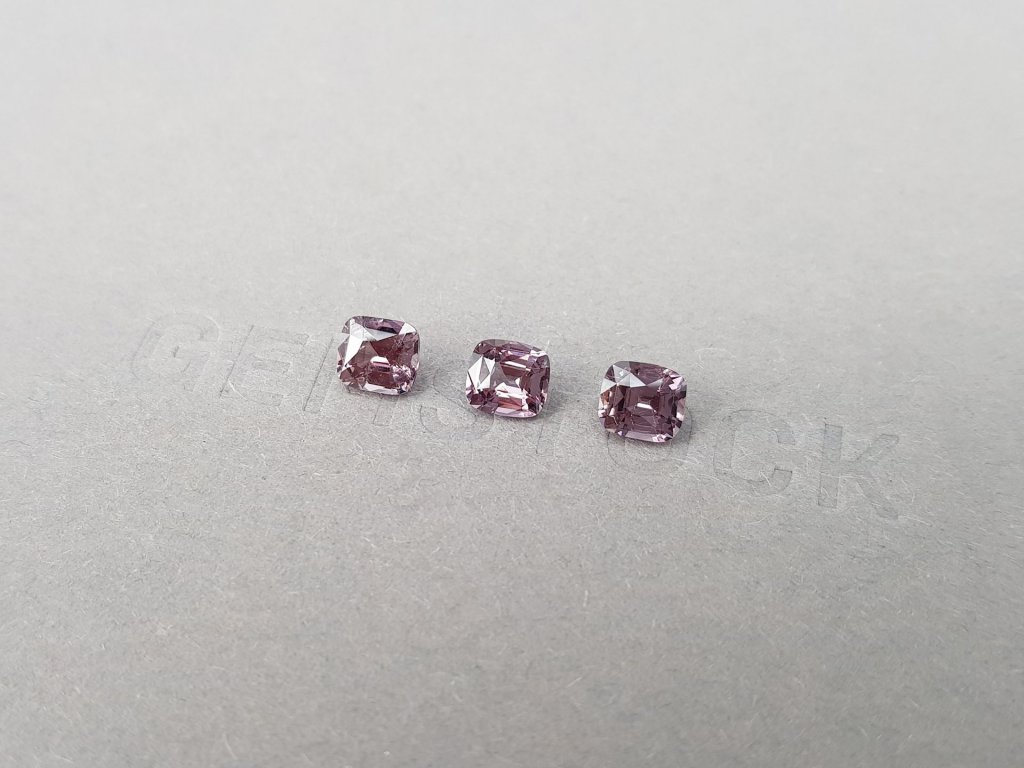 Set of cushion-cut purple spinels 2.17 ct, Burma Image №3