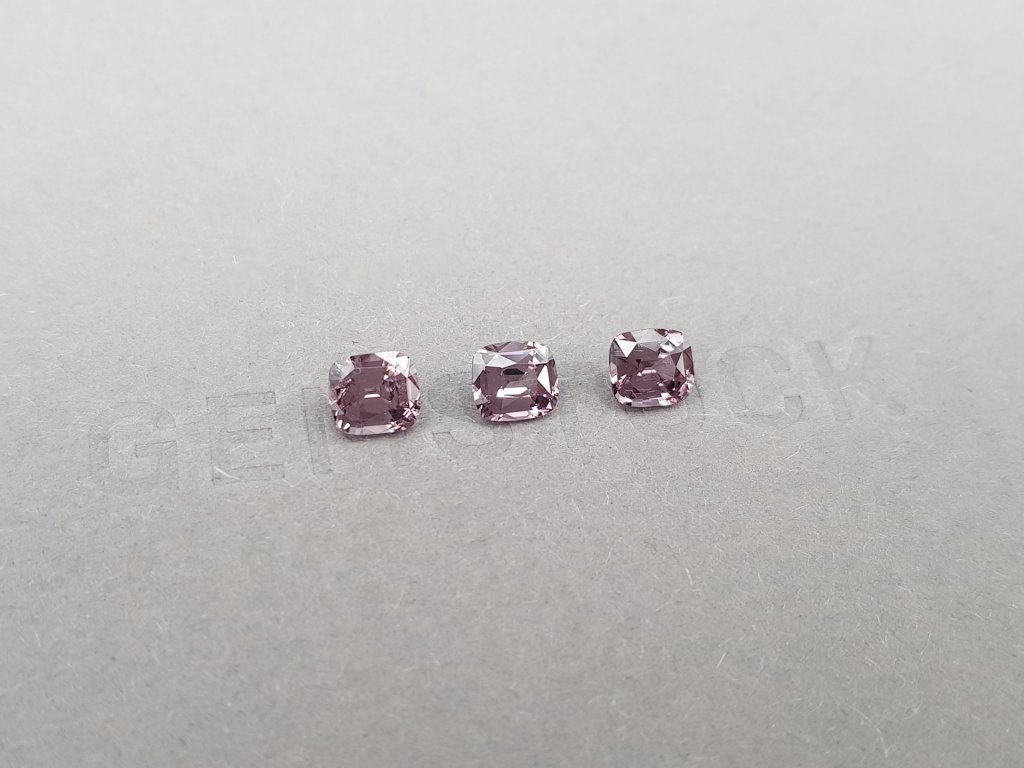 Set of cushion-cut purple spinels 2.17 ct, Burma Image №2