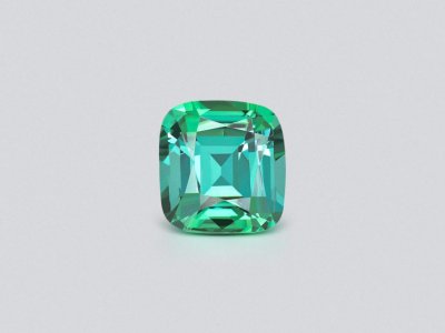 Blue-green Lagoon tourmaline in cushion cut 3.93 carats photo