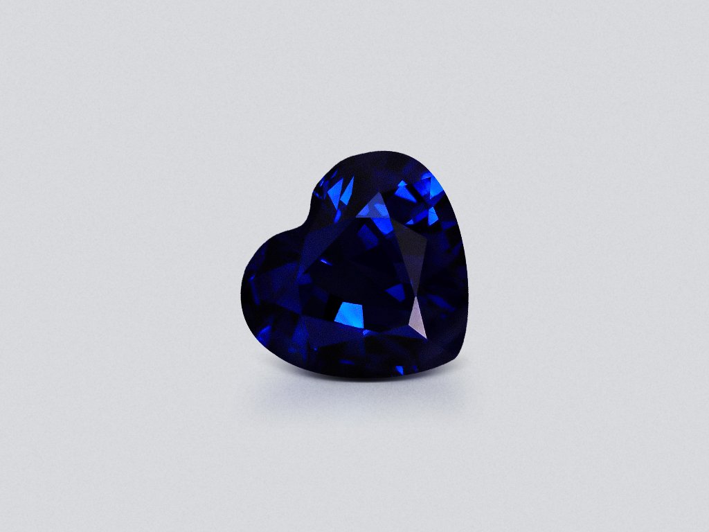 Royal Blue sapphire in heart cut 1.31 carats, Sri Lanka Image №1