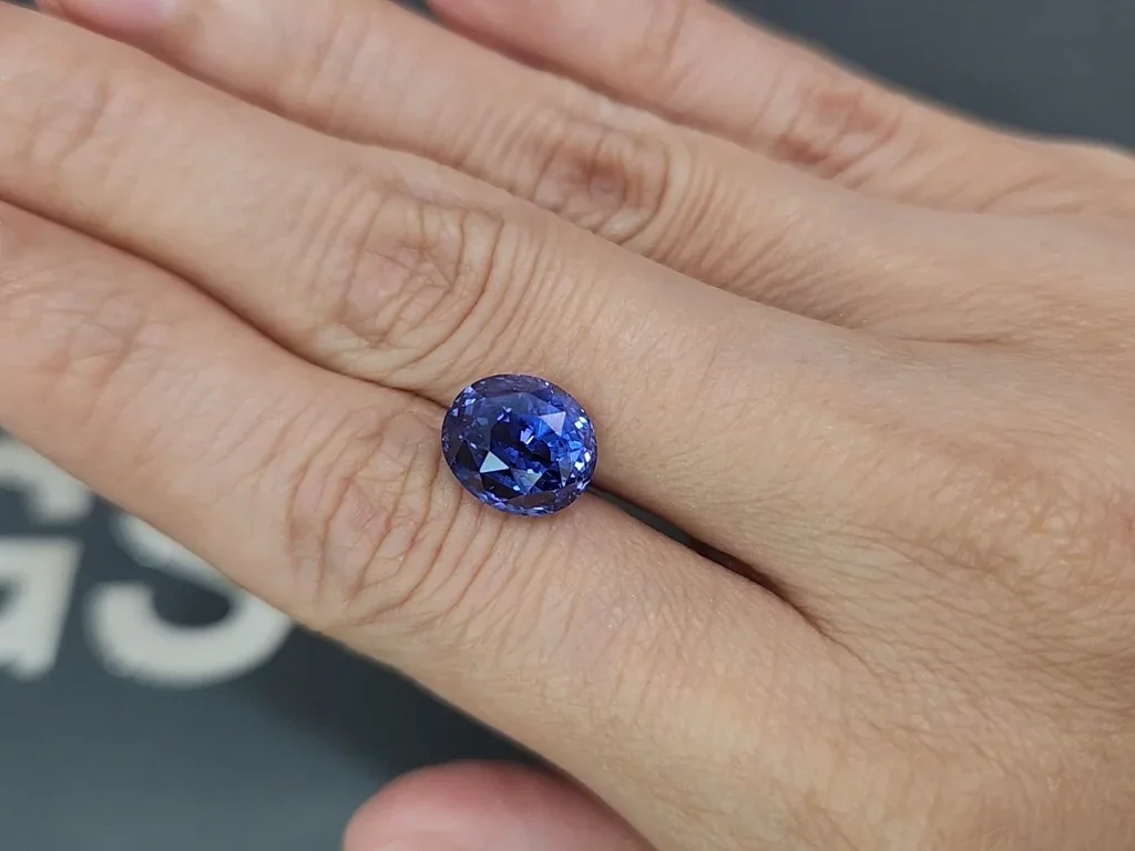 Unheated sapphire Cornflower Blue oval cut  6.61 carats, Sri Lanka Image №2