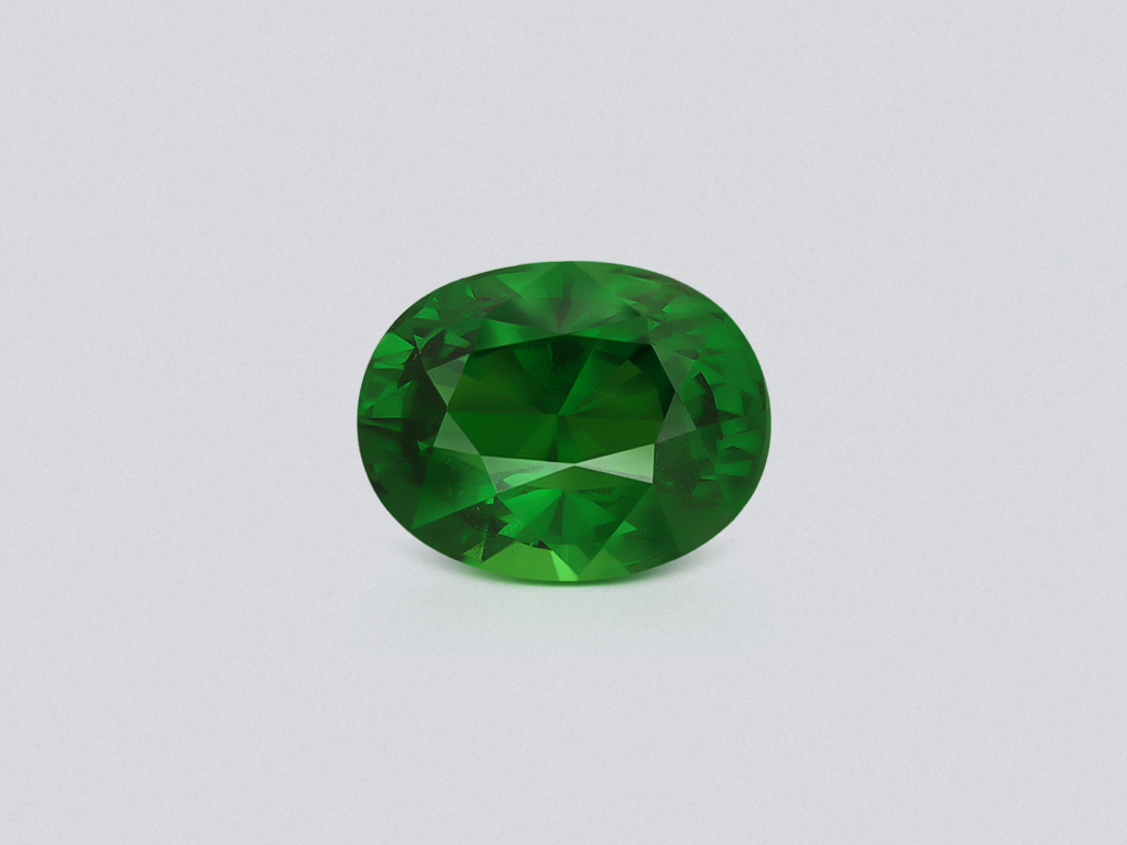 Garnet tsavorite Vivid Green oval cut 4.05 carats, Tanzania Image №1