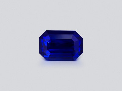 Investment unheated Royal Blue sapphire in octagon cut 15.20 carats, Burma (SSEF, GRS, GIA) photo