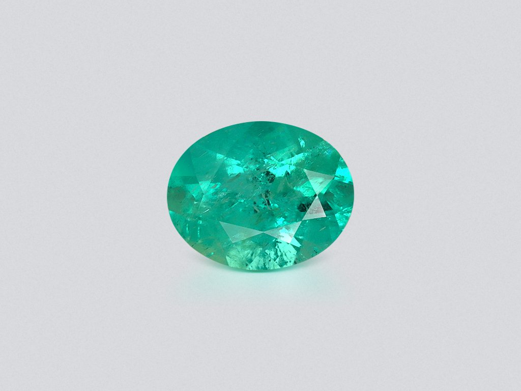 Emerald oval cut 1.28 carats, Colombia Image №1