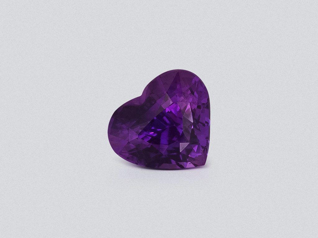 Unheated purple sapphire heart shape 2.55 carats, Sri Lanka Image №1