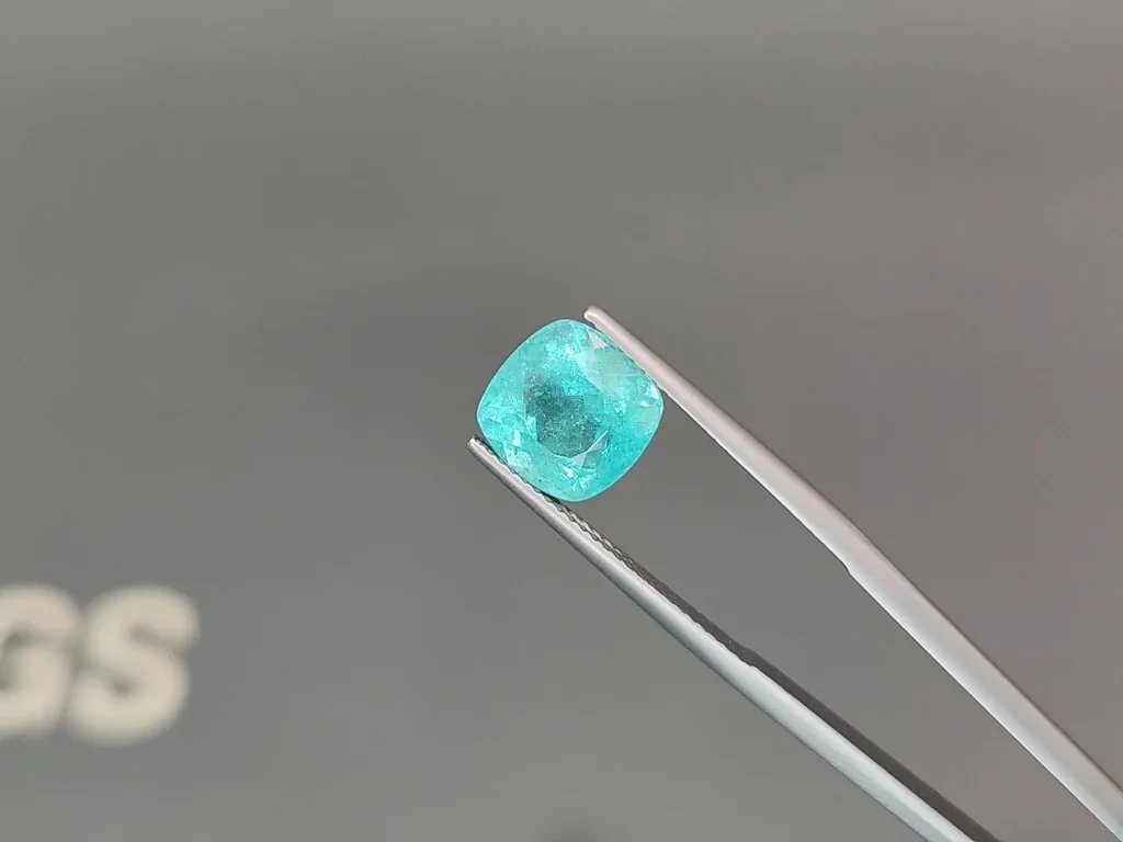 Tourmaline Paraiba cushion cut 3.69 carats, Africa Image №3