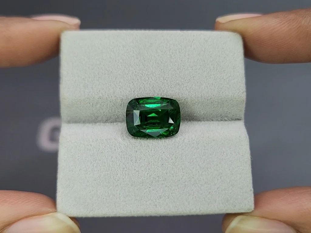 Garnet tsavorite cushion cut 5.49 carats, Africa Image №4