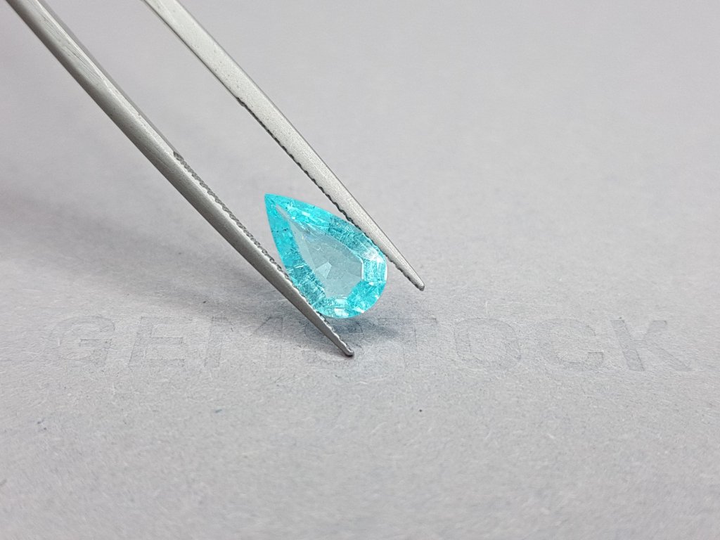 Bright neon paraiba pear cut 1.75 ct Image №4