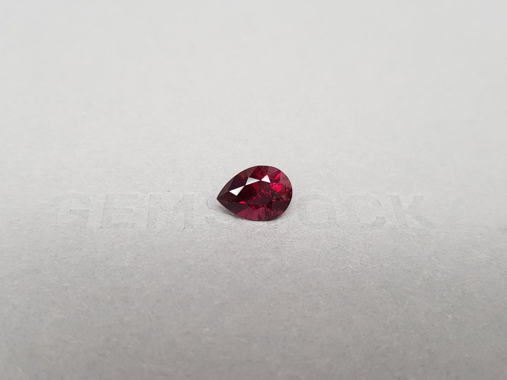 Pear cut rhodolite garnet 2.32 ct, Tanzania Image №2