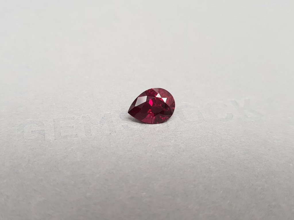 Pear cut rhodolite garnet 2.32 ct, Tanzania Image №3