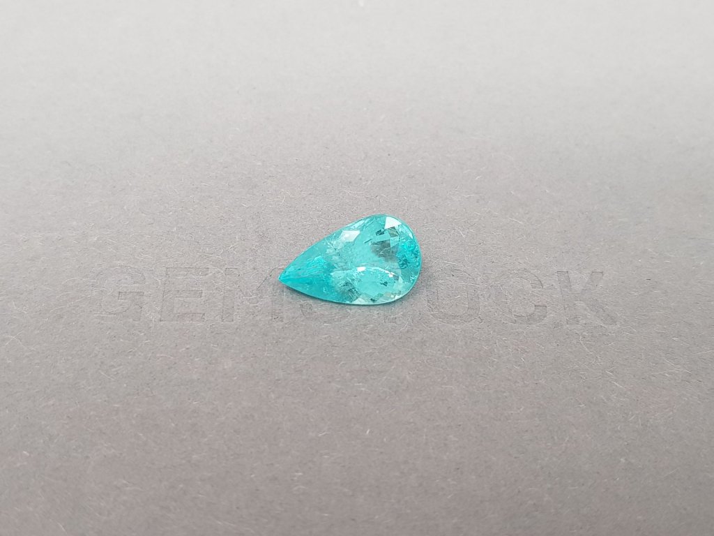 Neon blue Paraiba tourmaline 3.58 ct in pear shape, Mozambique Image №1