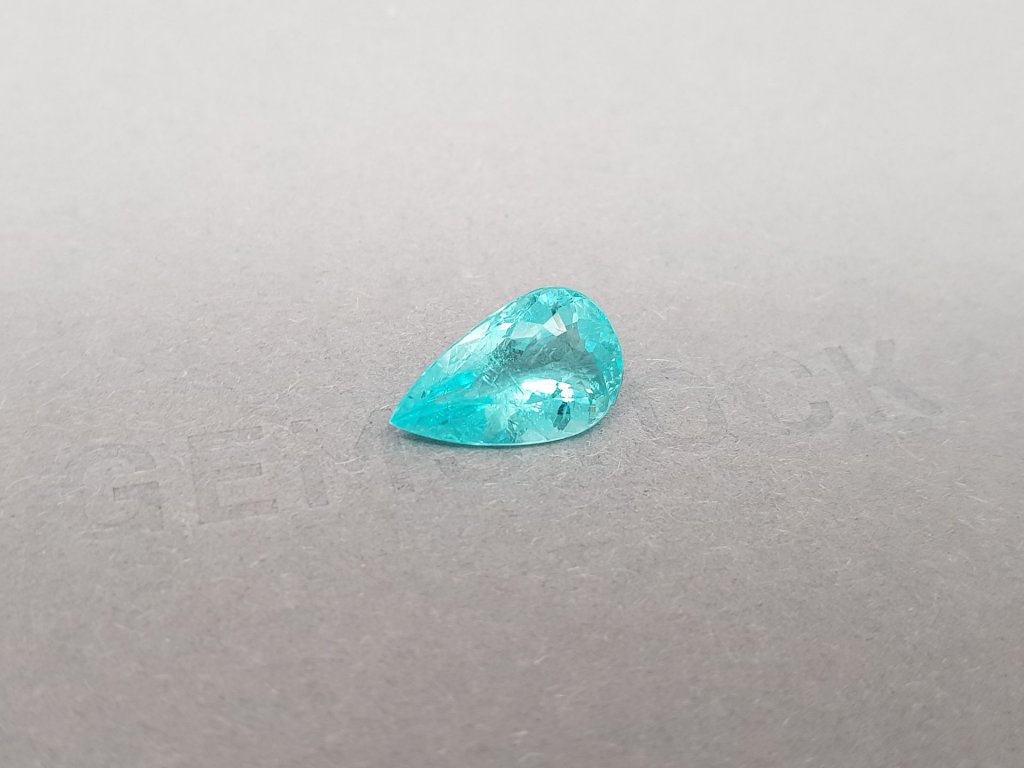 Neon blue Paraiba tourmaline 3.58 ct in pear shape, Mozambique Image №2
