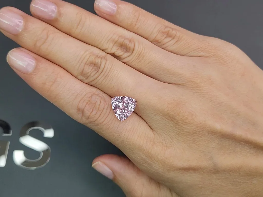 Trillion сut pink morganite 3.90 carats Image №2