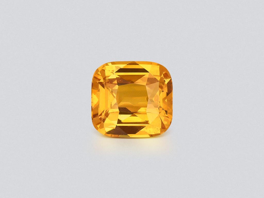 Vivid yellow cushion cut sapphire 3.65 carats, Sri Lanka Image №1
