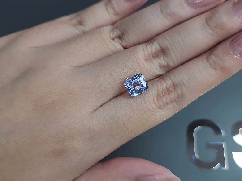 Pastel Blue sapphire in octagon cut 4.01 carats, Sri Lanka  Image №2