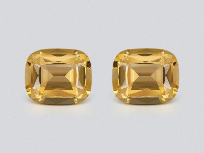 Pair of Yellow Cushion Cut Precision Crushed Stones 35.00-38.00ct, Africa photo