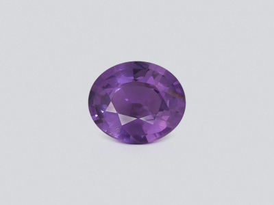 Unheated purple sapphire oval cut 1.30 carats, Sri Lanka photo