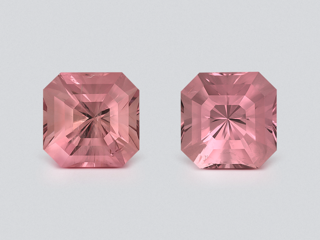Pair of pink tourmalines radiant cut 3.68 carats, Africa Image №1