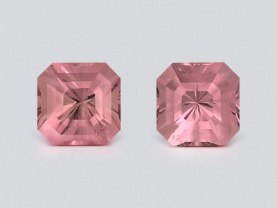 Pair of pink tourmalines radiant cut 3.68 carats, Africa photo