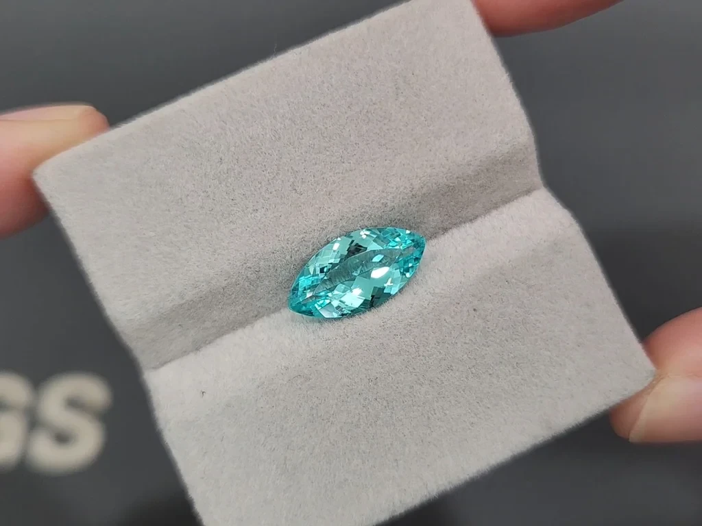 Neon blue tourmaline Paraiba marquise cut 2.20 carats, Africa Image №4