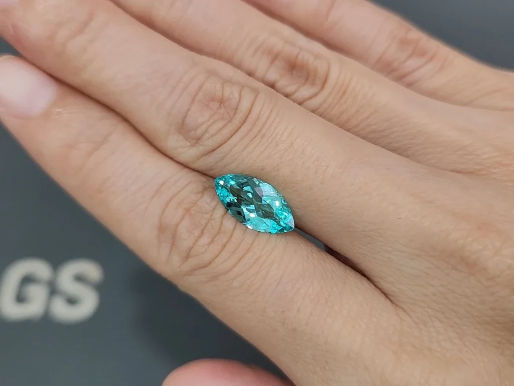 Neon blue tourmaline Paraiba marquise cut 2.20 carats, Africa Image №2