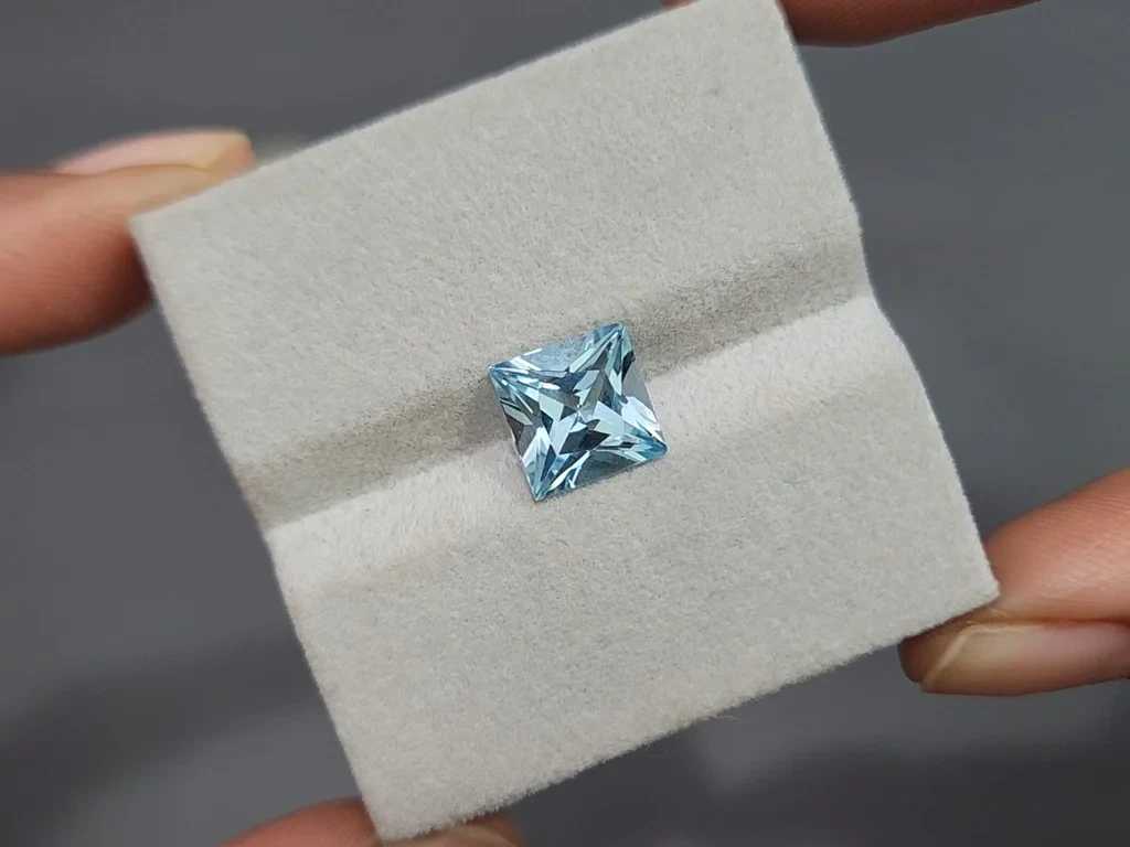 Aquamarine princess cut 2.84 carats, Madagascar  Image №4