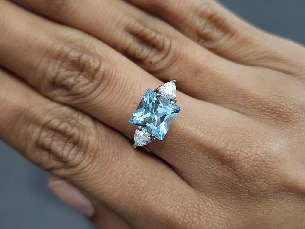 Aquamarine princess cut 2.84 carats, Madagascar  Image №5