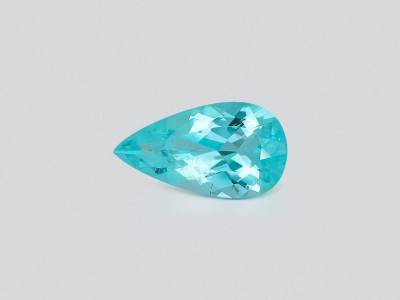 Neon Paraiba tourmaline greenish blue pear cut 2.12 carats, Mozambique photo