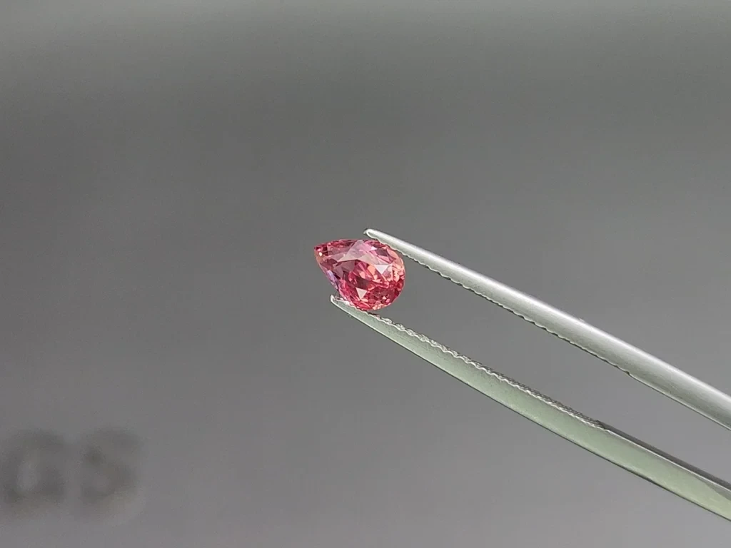 Unheated sapphire Padparadscha pear cut 1.18 carats, Sri Lanka  Image №3