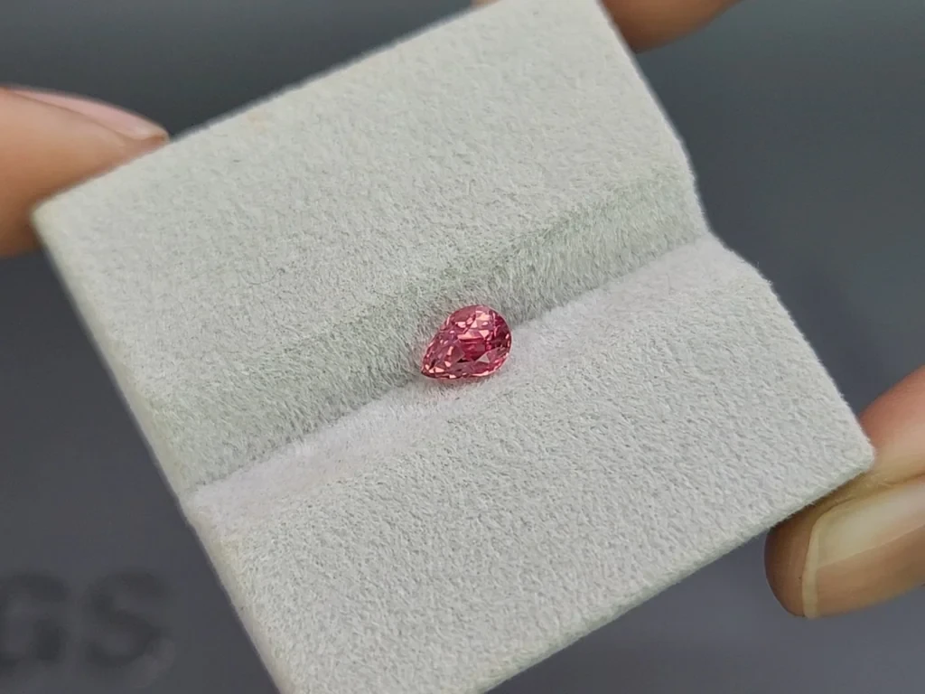 Unheated sapphire Padparadscha pear cut 1.18 carats, Sri Lanka  Image №4