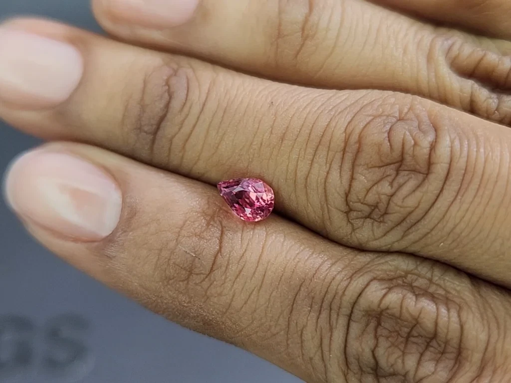 Unheated sapphire Padparadscha pear cut 1.18 carats, Sri Lanka  Image №2
