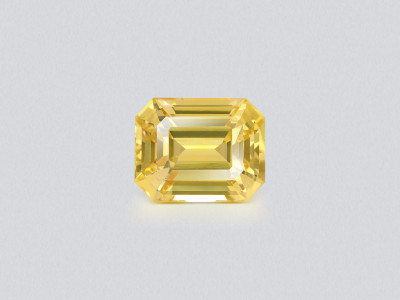 Unheated yellow sapphire emerald cut 2.05 carats, Sri Lanka photo