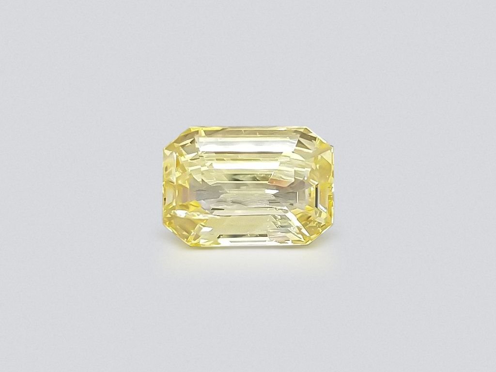 Unheated straw yellow octagon cut sapphire 7.74 ct, Sri Lanka Image №1