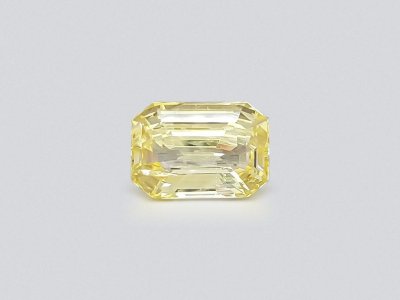 Unheated straw yellow octagon cut sapphire 7.74 ct, Sri Lanka photo