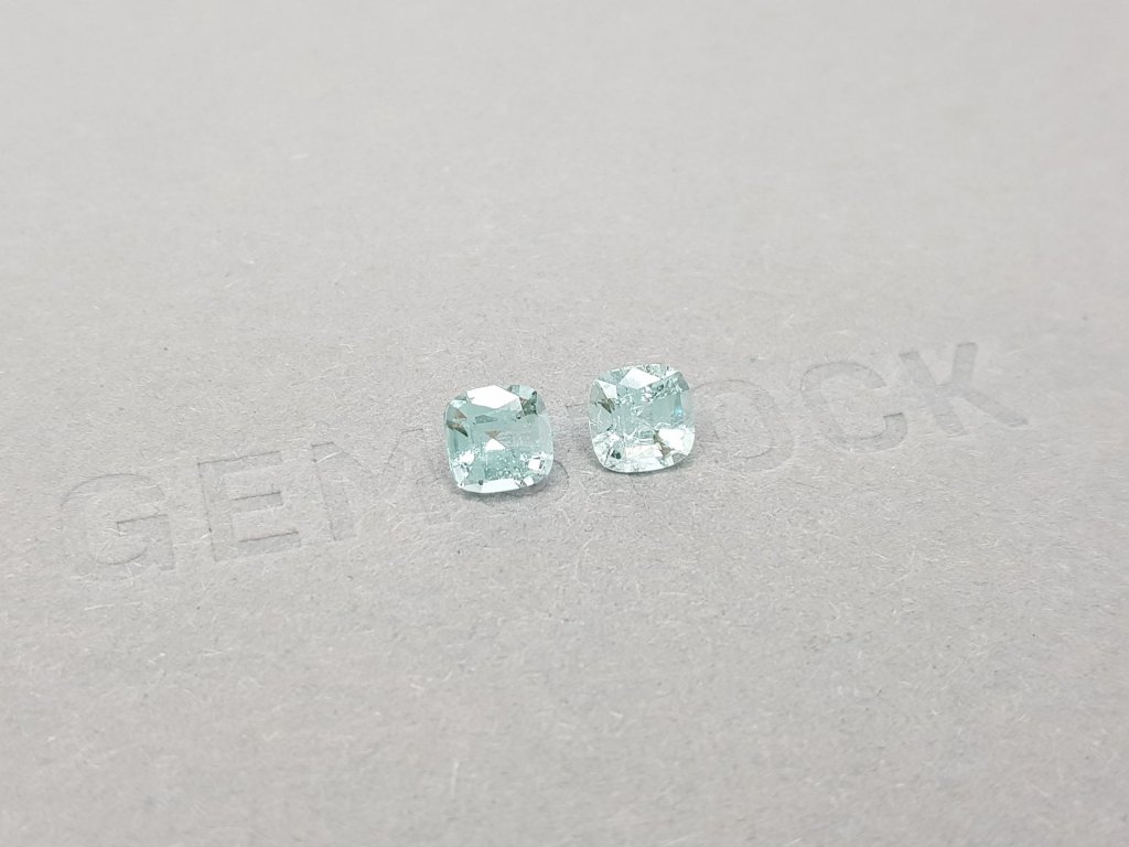 Pair of cushion cut blue tourmalines 1.34 ct Image №3
