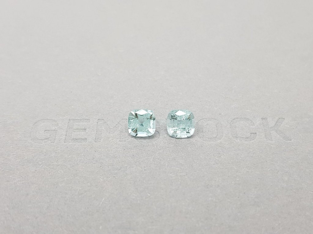 Pair of cushion cut blue tourmalines 1.34 ct Image №1