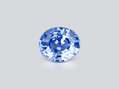 Pastel blue sapphire in oval cut 2.85 carats, Sri Lanka photo