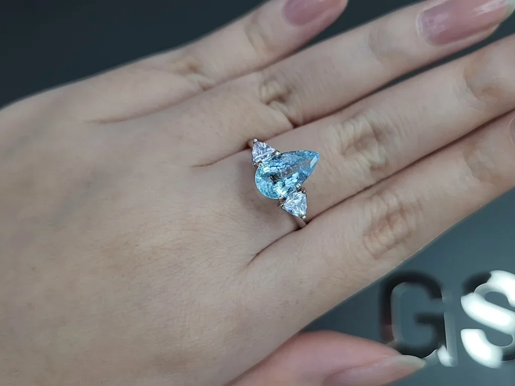 Tourmaline paraiba pear cut 3.14 carats, Mozambique Image №5
