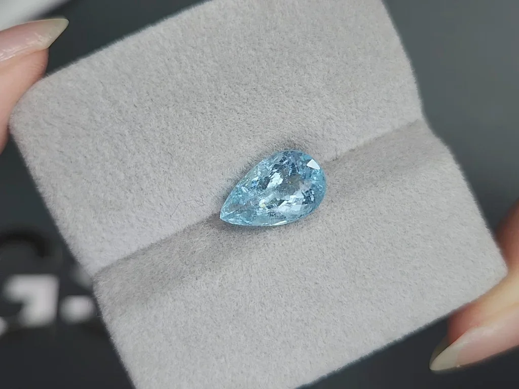 Tourmaline paraiba pear cut 3.14 carats, Mozambique Image №4