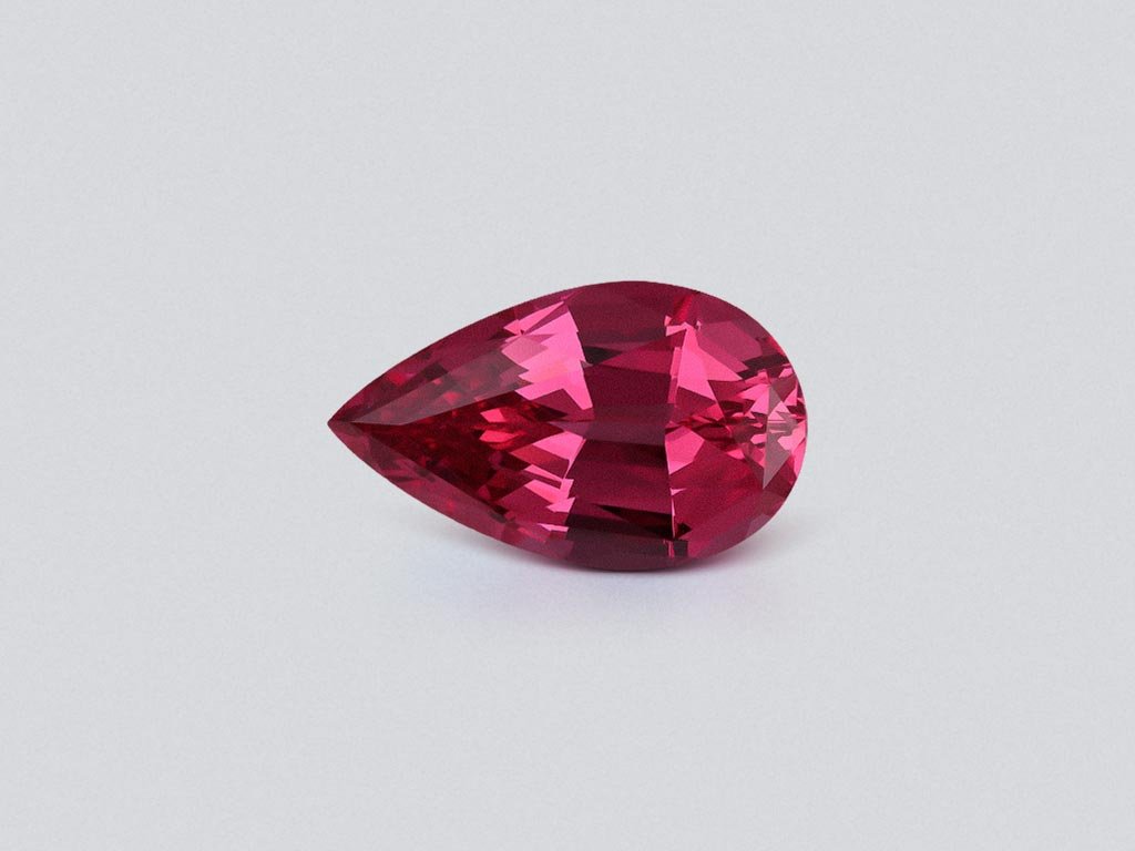 Spinel Mahenge Vivid Pink pear cut 4.50 carats, Tanzania Image №1