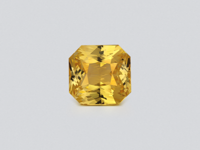 Unheated Vivid Yellow sapphire in radiant cut 8.04 carats, Sri Lanka photo