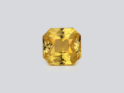 Unheated Vivid Yellow sapphire in radiant cut 8.04 carats, Sri Lanka photo