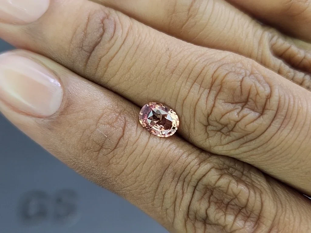 Unheated sapphire Padparadscha oval cut 1.03 carats, Sri Lanka  Image №2