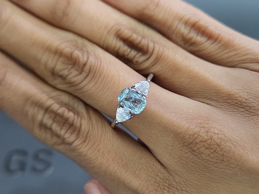 Aquamarine cushion cut 0.95 carats, Madagascar  Image №5
