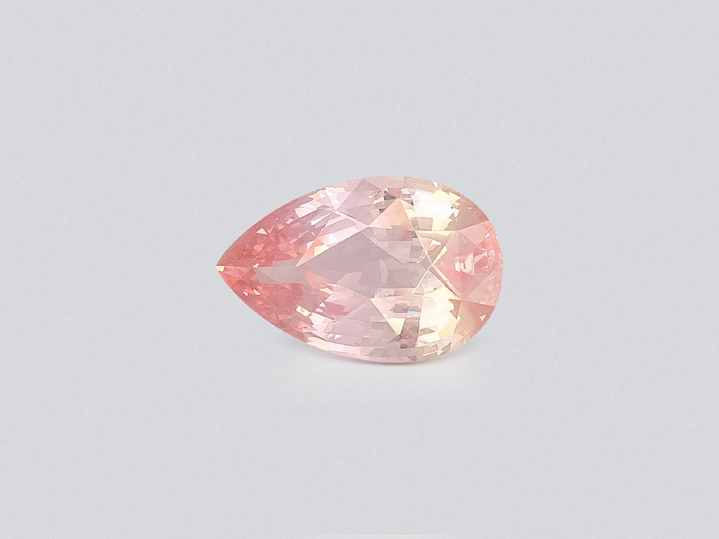 Unheated sapphire Padparadscha pear shape 11.62 carats, Sri Lanka Image №1